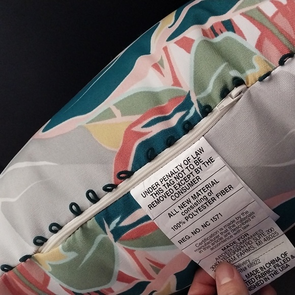 Origin 21 Floral Multi-color Square Throw Pillow - Picture 7 of 8